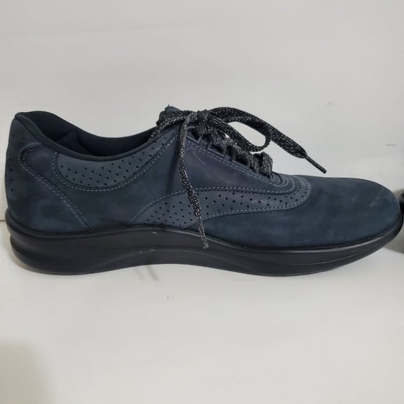 SAS Walk Easy Walking Shoe 9.5 Slim blue lace up - Picture 5 of 10